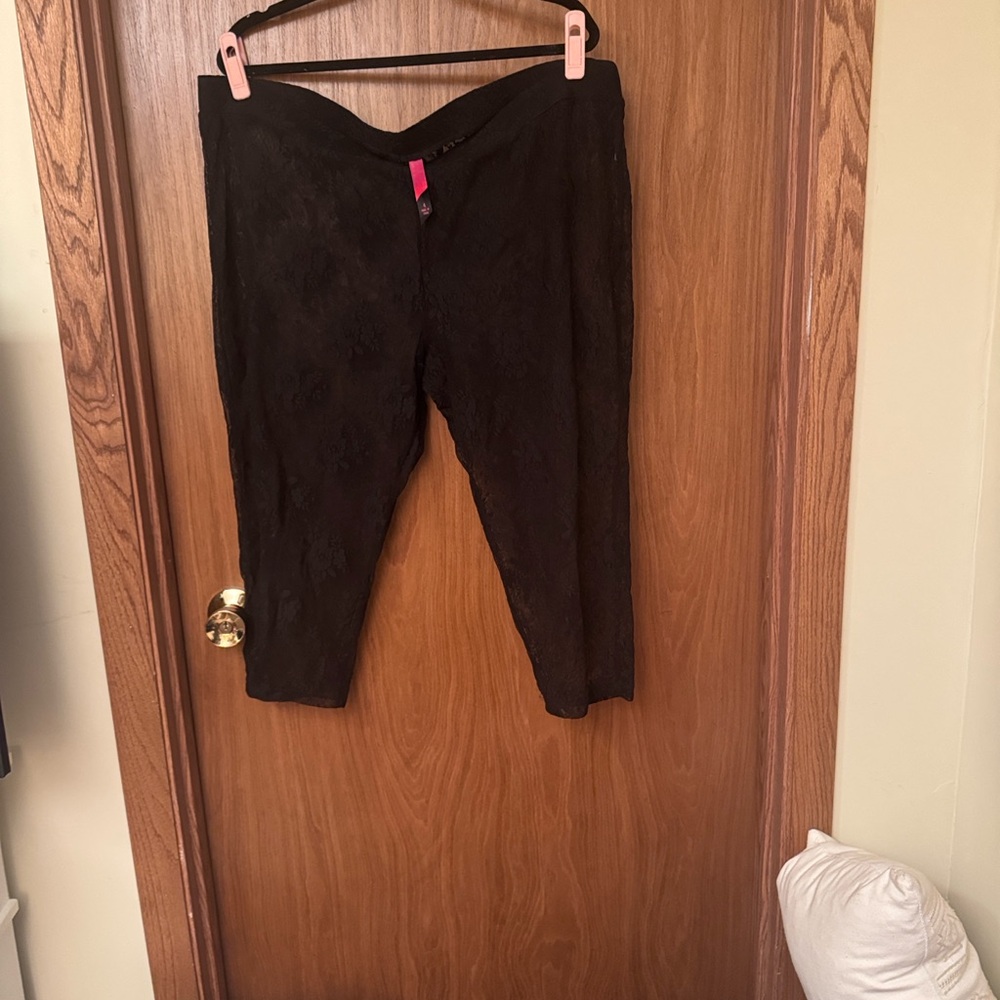 Pure Energy Elegant Black Lace Leggings
